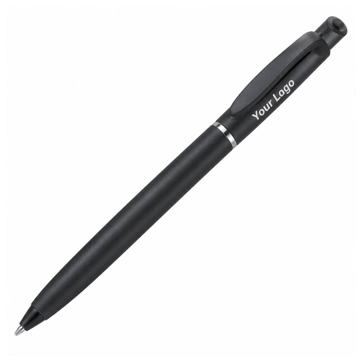 Black Plastic Ball Pen - view 2